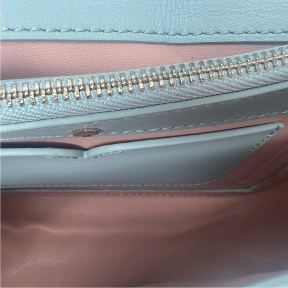 Kate Spade Nicola Faux Fur Crossbody Gold Chain Bag Purse Spearmint Green - Picture 15 of 16